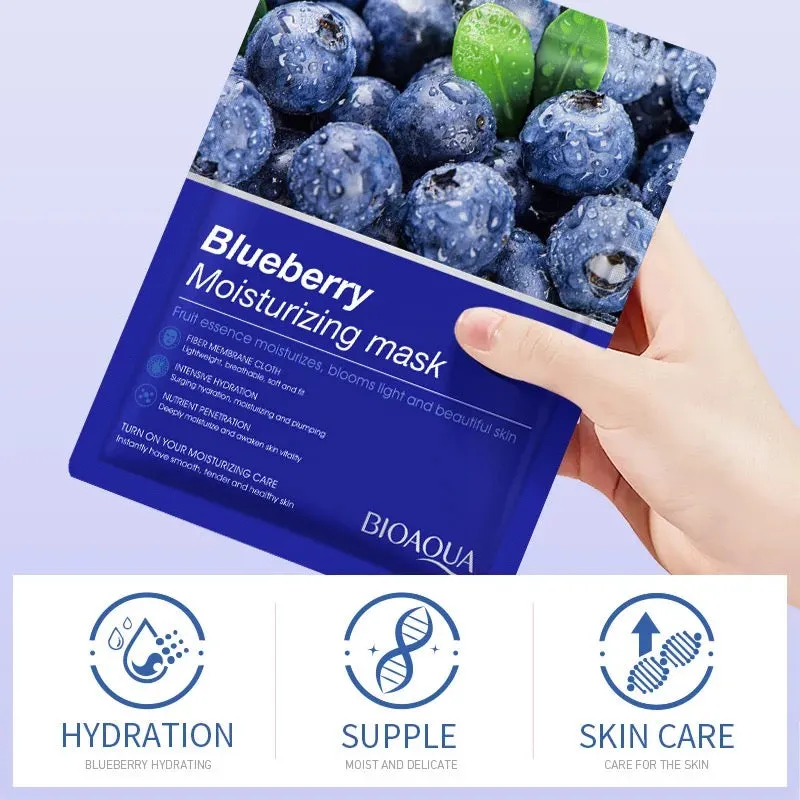 BioAqua - Fruity Hydrating Face Sheet Masks Moisturizing & Brightening Masks