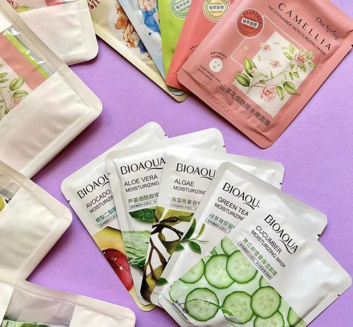 BioAqua - Fruity Hydrating Face Sheet Masks Moisturizing & Brightening Masks