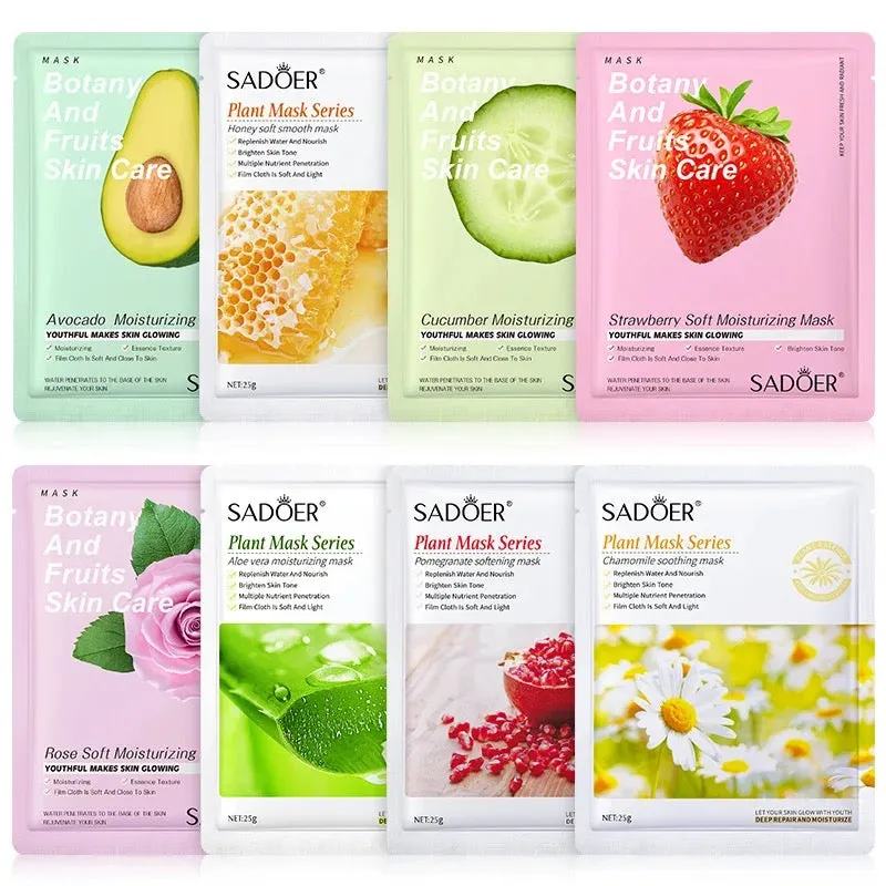 BioAqua - Fruity Hydrating Face Sheet Masks Moisturizing & Brightening Masks