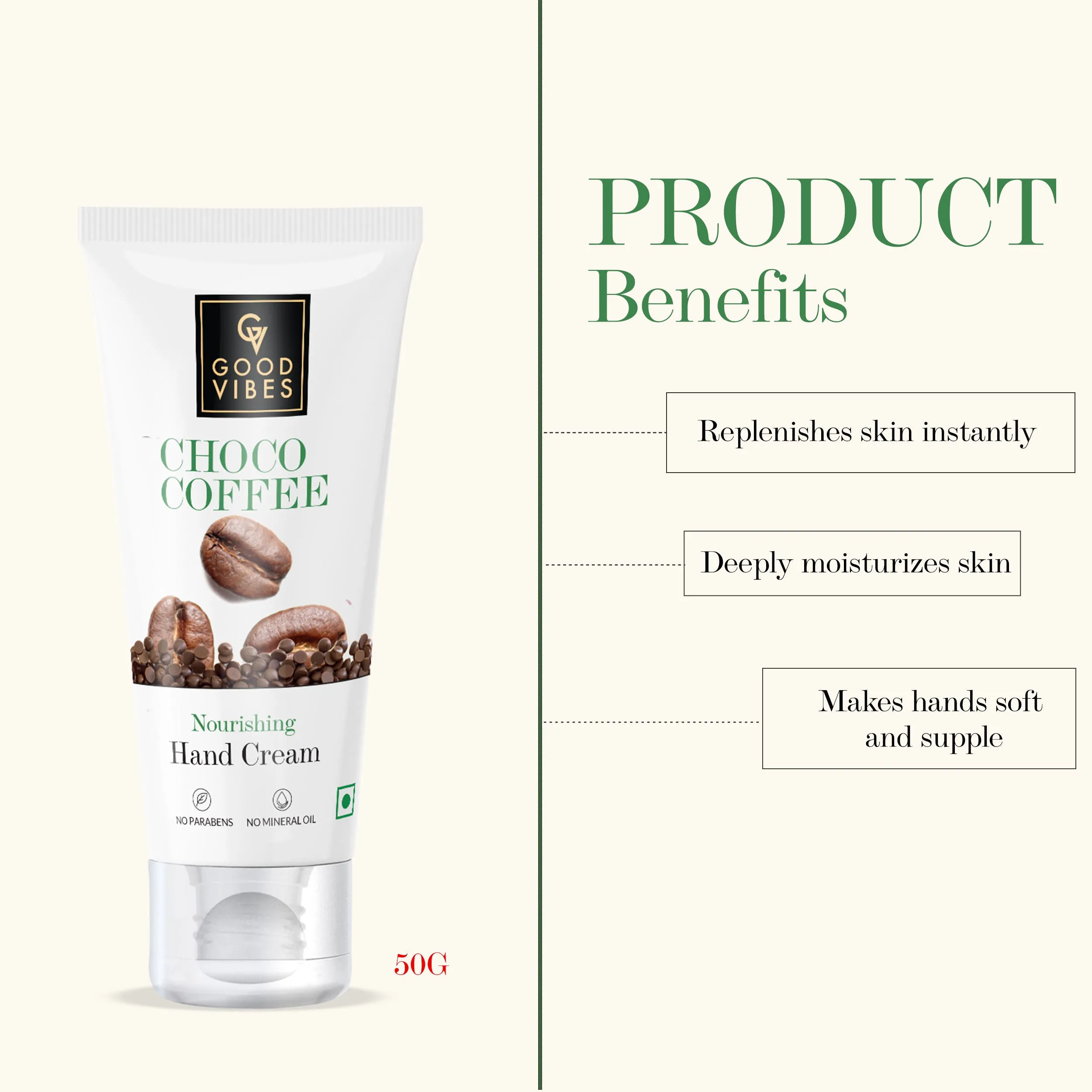 Good Vibes Choco Coffee Nourishing Hand Cream (50 gm)