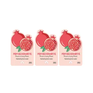 Pack of 3 | Fruit Series Hydrating Facial Sheet Mask (Pomegranate)