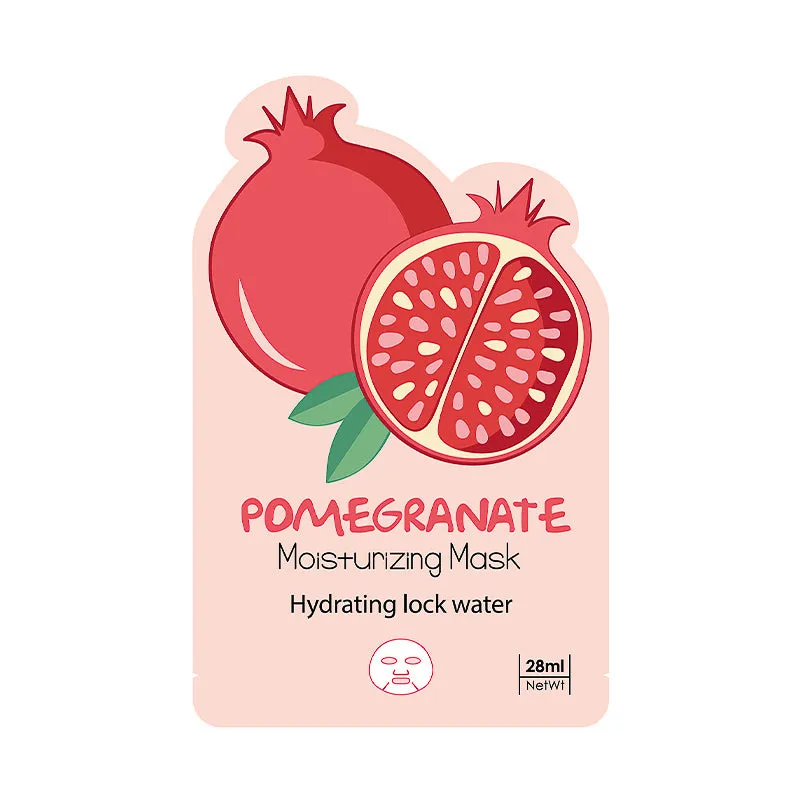 Pack of 3 | Fruit Series Hydrating Facial Sheet Mask (Pomegranate)