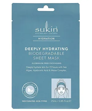 Sukin  Deeply Hydrating Biodegradable Sheet Mask