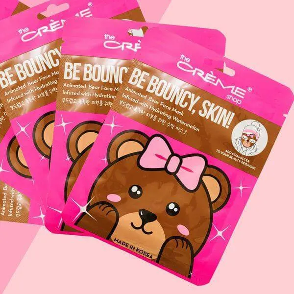 The Creme Shop Be Bouncy, Skin! Animated Bear Face Mask - Hydrating Watermelon